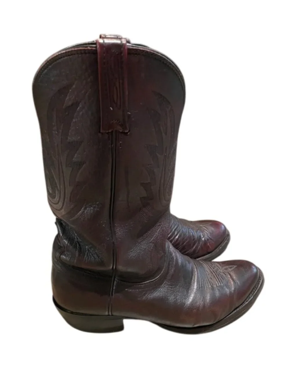 Lucchese M1021.R4 Black Cherry Lonestar Calf Cowboy Boots Men's 11EE